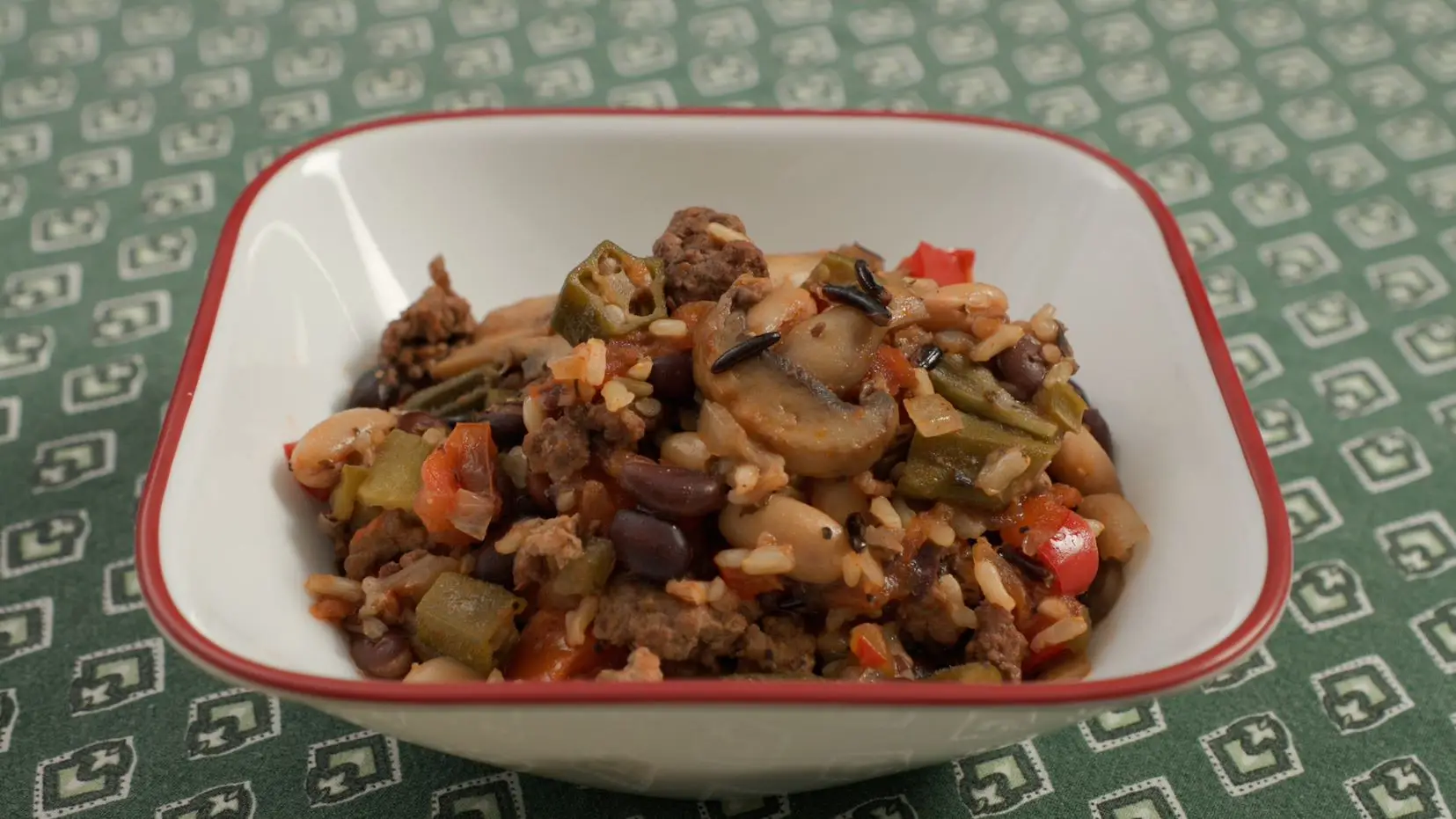 Beef, beans, and wild rice skillet