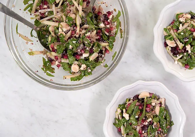 Spinach apple quinoa salad