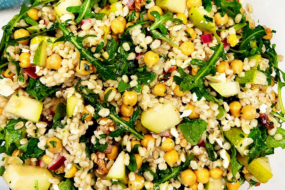 Pear and barley salad