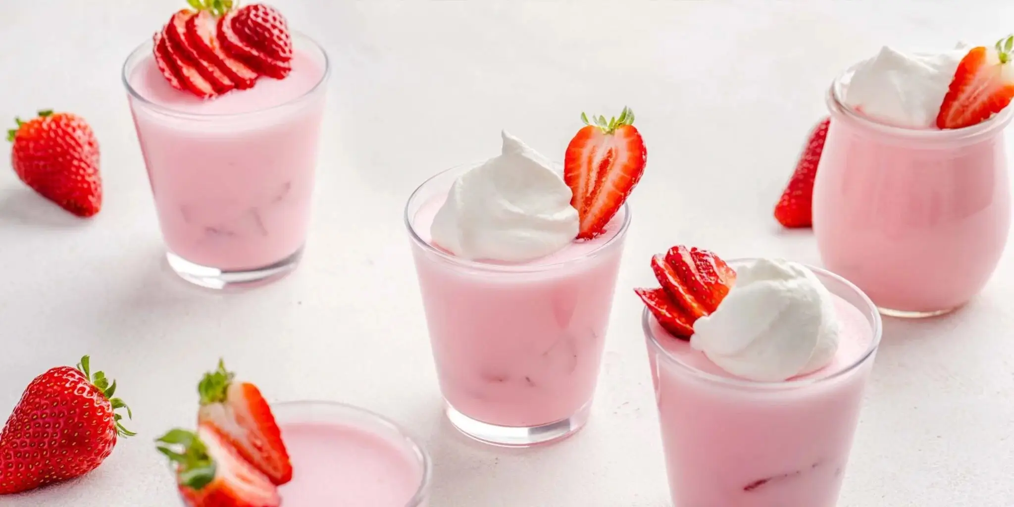 Strawberry yogurt whips