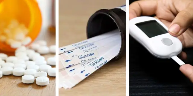 a close-up of a bottle of blood sugar