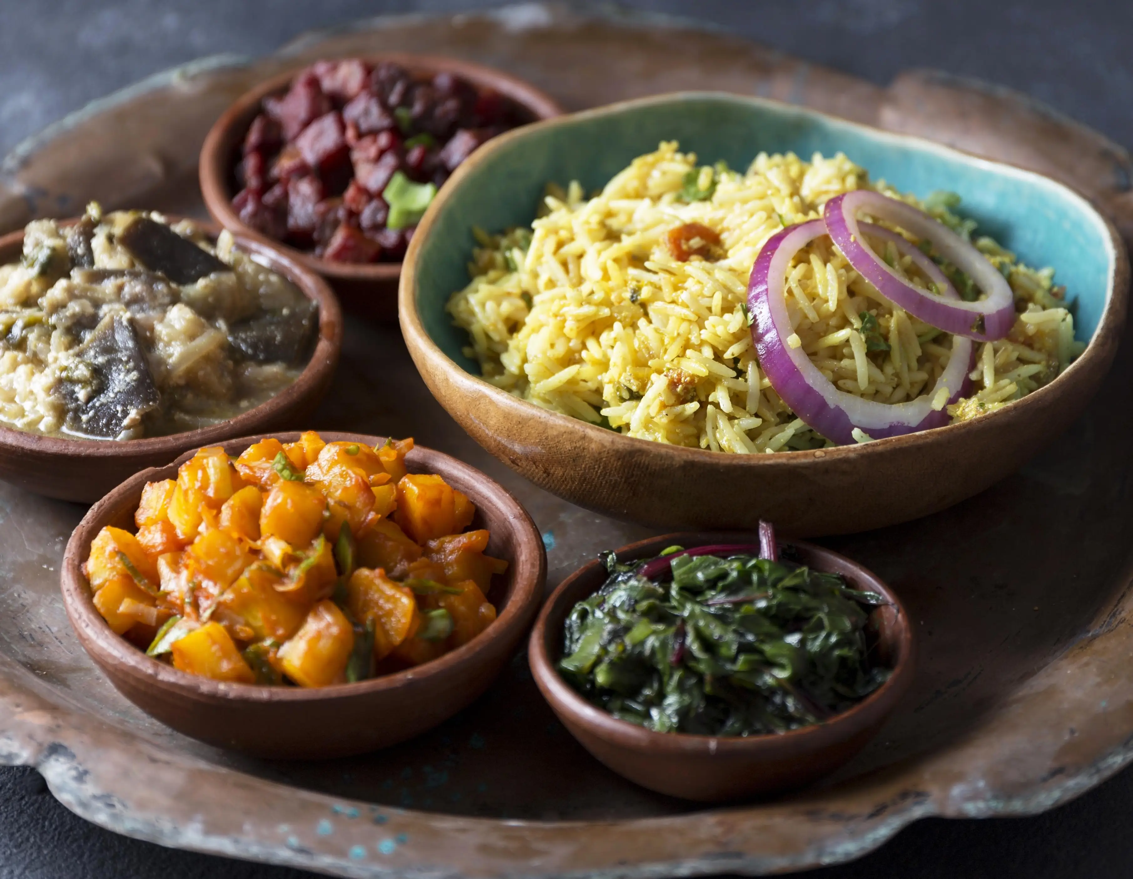 Enjoying South Asian cuisine