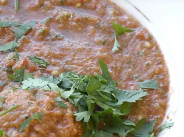 Italian style red pepper soup