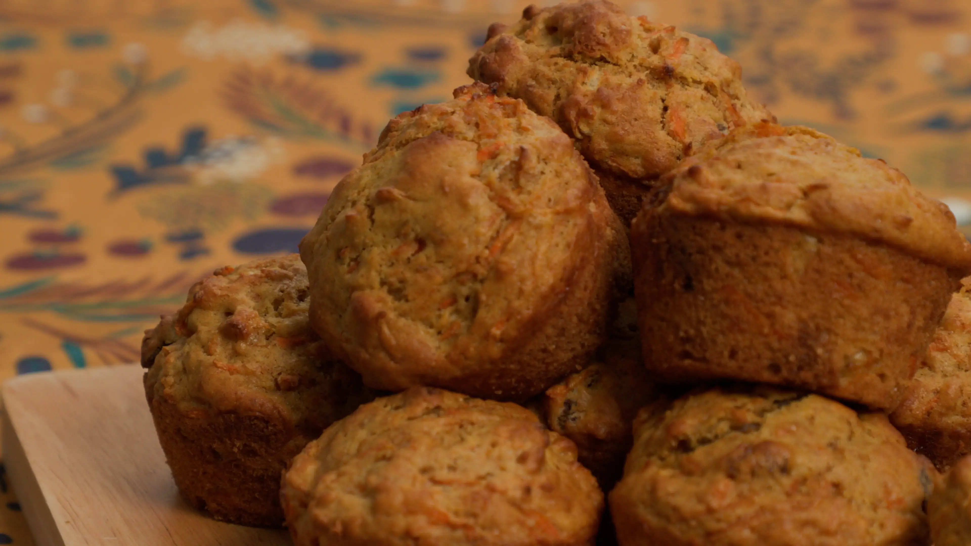 Carrot and raisin muffins