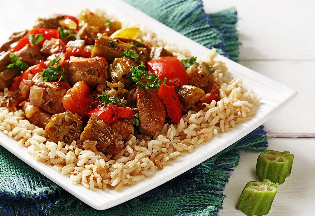 Pork & okra creole