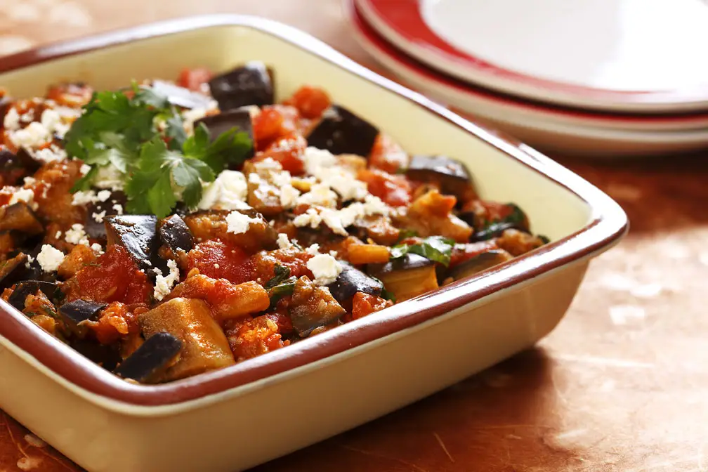 a bowl of food on a table