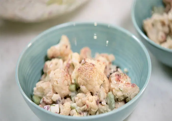Roasted cauliflower salad