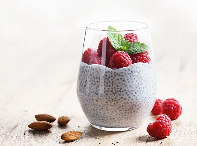 Raspberry lemon chia pudding